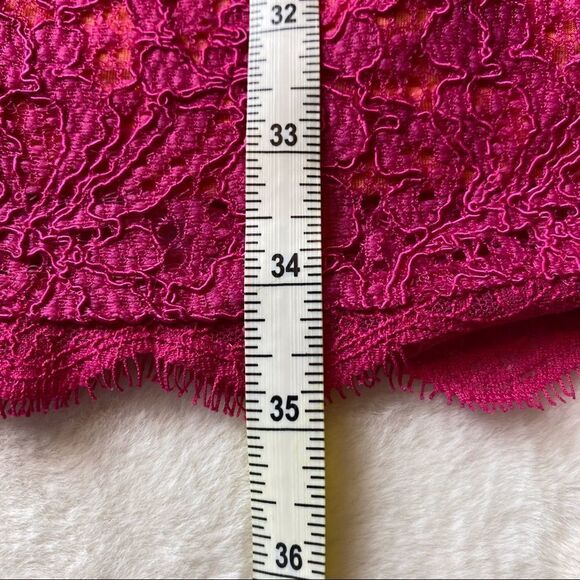 Adrianna Papell Magenta Sleeveless Lacy Dress Size 8 - Picture 12 of 12